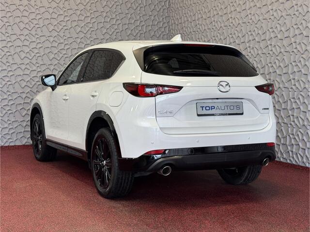 Mazda CX-5 2.0 E SkyActiv MHEV 165 HOMURA BLACKLINE PACK LEER/ALCANTARA ELEK.KLEP ADAP.CRUISE 19''LMV HEAD-UP 360.CAMERA FULL LED CARPLAY NAVI STOEL/STUUR VERW. BOSE 07/2024