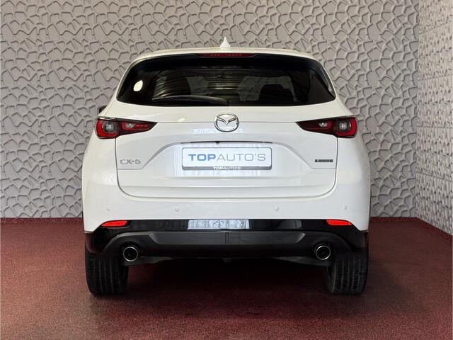 Mazda CX-5 2.0 E SkyActiv MHEV 165 HOMURA BLACKLINE PACK LEER/ALCANTARA ELEK.KLEP ADAP.CRUISE 19''LMV HEAD-UP 360.CAMERA FULL LED CARPLAY NAVI STOEL/STUUR VERW. BOSE 07/2024