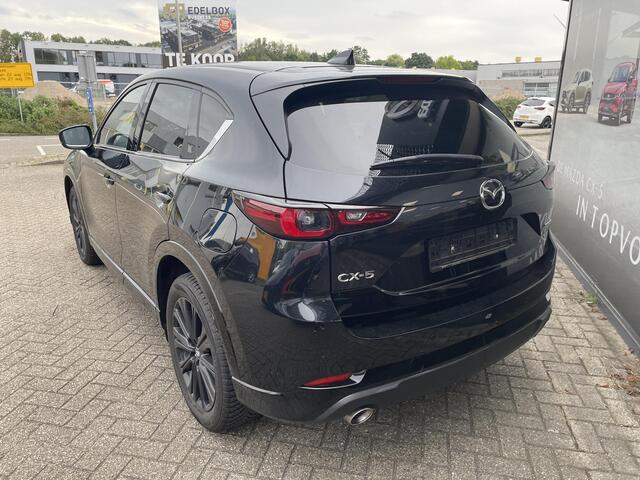 Mazda CX-5 2.5 SkyActiv-G 194 Homura , Automaat, Trekhaak, Leder, Adap. Cruise, Clima, Navi, Apple Carplay, 360 Camera, All Season, LMV 19 Inch, Bose, HUD, LKA, Elektrische klep,