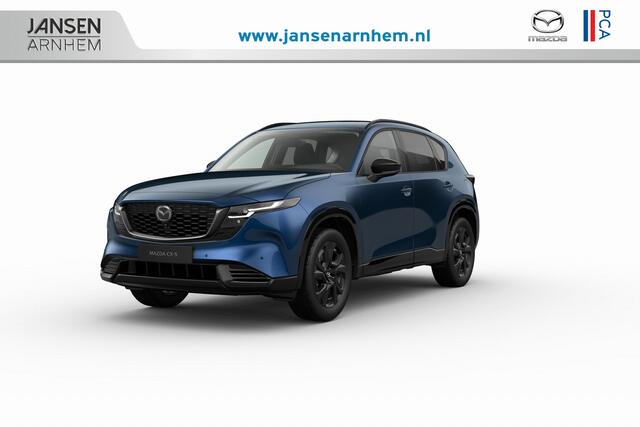 Mazda CX-5 Homura - Tan lederen interieur | 19-inch lichtmetalen velgen, Black | Alarmsysteem | Automatisch dimmende binnenspiegel met randloos design