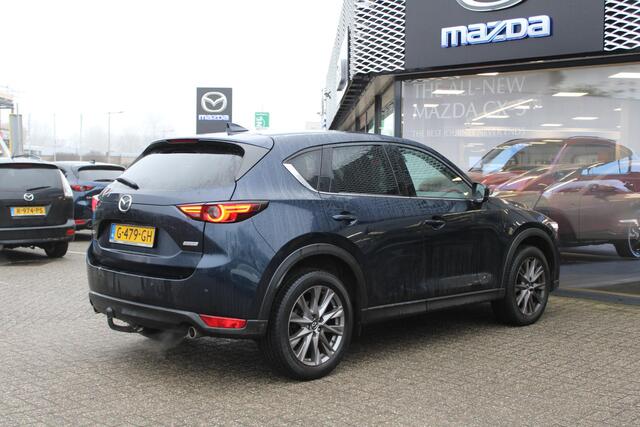 Mazda CX-5 2.5 SkyActiv-G 194 Luxury , Automaat, Trekhaak, Wit Leder, Schuifdak, 360 camera, Clima, Adap.Cruise, Apple Carplay, Android Auto, Stoel/Stuurverwarming, Stoelventilatie, Bose, LMV 19 Inch, HUD, PDC, LKA,