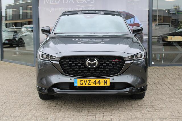 Mazda CX-5 2.0 e-SkyActiv-G M Hybrid 165 Homura , Automaat, Trekhaak, Leder, Bose, Adap.Cruise, 360 Camera, Clima, Stoel/Stuurverwarming, Stoelventilatie, Apple Carplay, Android Auto, LMV 19 Inch, PDC, LKA, BSM, HUD