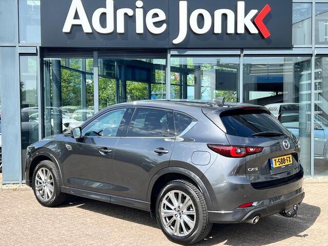 Mazda CX-5 2.0 e-SkyActiv-G M Hybrid 165 Takumi TREKHAAK | LEDER | Bose AUDIO | 360gr. CAMERA | El. A.KLEP | STOELVENTILATIE | STUUR- en STOEL VERWARMING | NED. AUTO | GARANTIE 6-2029 |