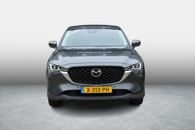 Mazda CX-5 2.0 e-SkyActiv-G M Hybrid 165 Exclusive-Line+Com.P , Automaat, Black Comfort Pack, Leder, Navi, Adap.Cruise, Clima, Apple Carplay, 360 Camera, PDC, HUD, Stuur/Stoelverwarming, 19" LMV