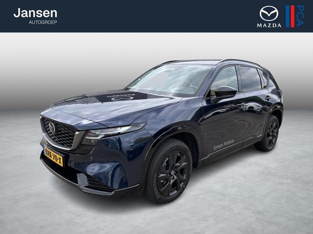 Mazda CX-5 2.5 E-SKYACTIV G 141 M HYBRID Homura , Demovoordeel ¤ 1.000-, Tan Leder, Adap.Cruise, Navi, Apple Carplay, 360 Camera, Bose, PDC, HUD, Stoelverwarming/ventilatie, 19" LMV