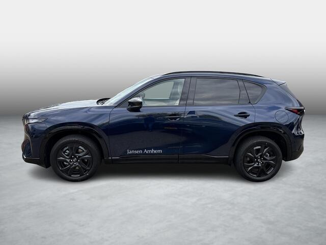 Mazda CX-5 2.5 E-SKYACTIV G 141 M HYBRID Homura , Demovoordeel ¤ 1.000-, Tan Leder, Adap.Cruise, Navi, Apple Carplay, 360 Camera, Bose, PDC, HUD, Stoelverwarming/ventilatie, 19" LMV