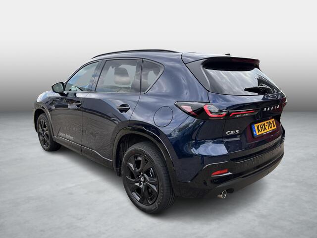 Mazda CX-5 2.5 E-SKYACTIV G 141 M HYBRID Homura , Demovoordeel ¤ 1.000-, Tan Leder, Adap.Cruise, Navi, Apple Carplay, 360 Camera, Bose, PDC, HUD, Stoelverwarming/ventilatie, 19" LMV