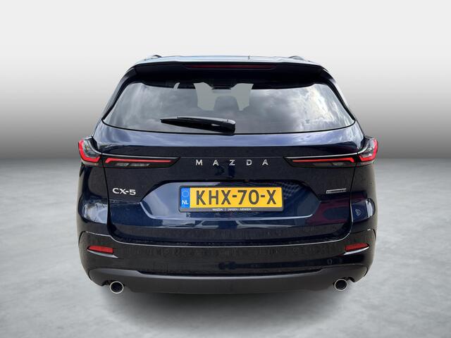 Mazda CX-5 2.5 E-SKYACTIV G 141 M HYBRID Homura , Demovoordeel ¤ 1.000-, Tan Leder, Adap.Cruise, Navi, Apple Carplay, 360 Camera, Bose, PDC, HUD, Stoelverwarming/ventilatie, 19" LMV
