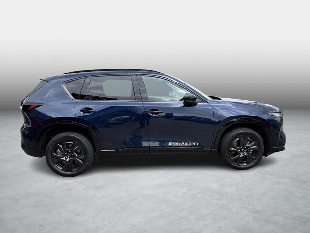 Mazda CX-5 2.5 E-SKYACTIV G 141 M HYBRID Homura , Demovoordeel ¤ 1.000-, Tan Leder, Adap.Cruise, Navi, Apple Carplay, 360 Camera, Bose, PDC, HUD, Stoelverwarming/ventilatie, 19" LMV