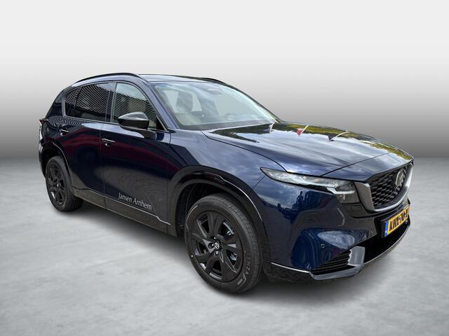 Mazda CX-5 2.5 E-SKYACTIV G 141 M HYBRID Homura , Demovoordeel ¤ 1.000-, Tan Leder, Adap.Cruise, Navi, Apple Carplay, 360 Camera, Bose, PDC, HUD, Stoelverwarming/ventilatie, 19" LMV