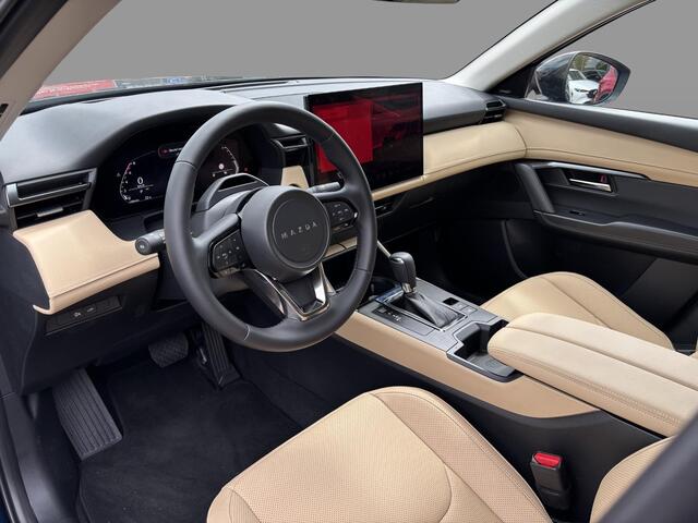 Mazda CX-5 2.5 E-SKYACTIV G 141 M HYBRID Homura , Demovoordeel ¤ 1.000-, Tan Leder, Adap.Cruise, Navi, Apple Carplay, 360 Camera, Bose, PDC, HUD, Stoelverwarming/ventilatie, 19" LMV