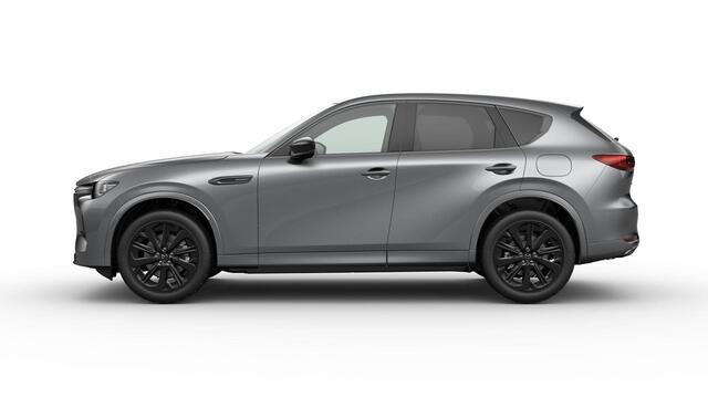 Mazda CX-60 Homura Plus | 12,3-inch TFT-kleurendisplay met bediening via centrale HMI Commander, touchscreen (voor Apple CarPlay / Android Auto(TM)) of voice control | 12,3-inch digitale meterset | 20-inch lichtmetalen velgen, Black