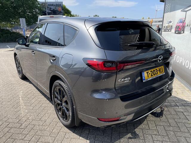 Mazda CX-60 2.5 e-SkyActiv PHEV Homura , Automaat, Trekhaak, All Season, CS Pack, DA Pack, Stoelverwarming, Stoelventilatie, Stuurverwarming, Bose, 360 Camera, HUD, Elektrische klep, Clima, Apple carplay, LMV 20 Inch, Leder