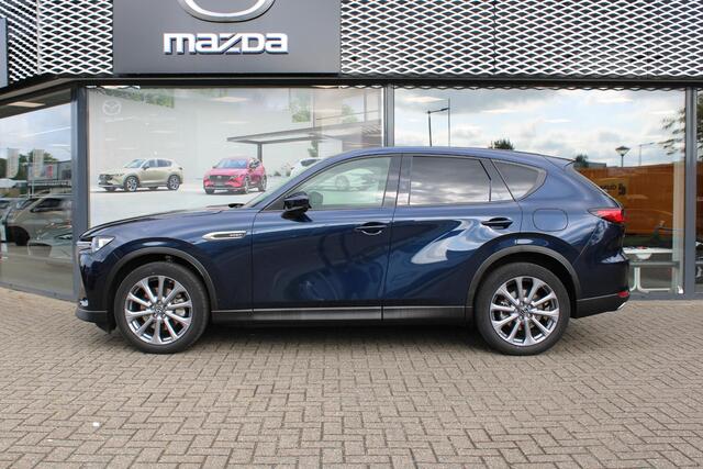 Mazda CX-60 2.5 e-SkyActiv PHEV Exclusive-Line , Automaat, CS Pack, DA Pack, P Pack, Adap. Cruise, Leder, Stoelverwarming, Stoelverkoeling, Stuurverwarming, Bose, 360 Camera, Clima, Navi, Apple Carplay, Elektrische klep, LMV 20 Inch, Schuif/kanteldak