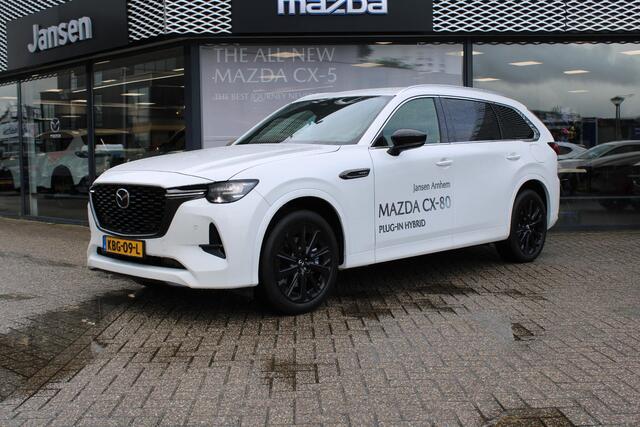 Mazda CX-80 2.5 e-SkyActiv PHEV Homura 6p. , Demo Auto, 1000 KM, Demovoordeel ¤11.940,-, Adap.Cruise, Bose, Navi, Apple Carplay, 360 Camera, HUD, Stoelverwarming/ventilatie, LMV 20 Inch