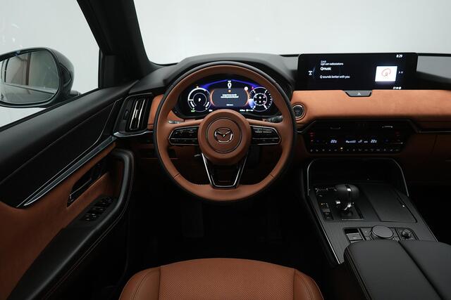 Mazda CX-80 2.5 E-SKYACTIV PHEV Homura Plus 4WD automaat 6p. | Tan lederen interieur | voorraad voordeel | direct leverbaar