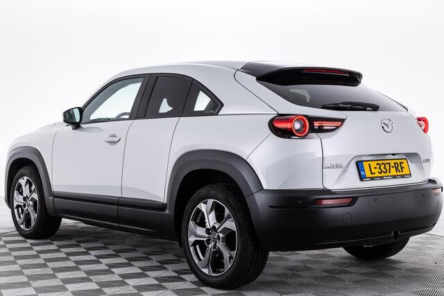 Mazda MX-30 E-Skyactiv 145 Comfort Industrieel Interieur NED. AUTO | DEAALER ONDERHOUDEN | KEYLESS ENTRY | PRIVACY GLASS | A.CAMERA | STOEL -en STUURVERWARMING | PARKEERSENSOREN V + A