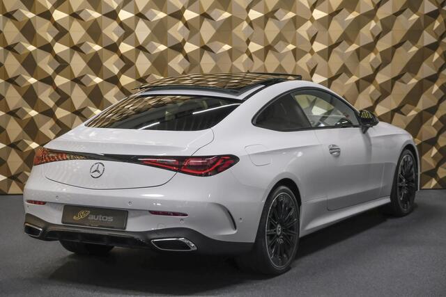 Mercedes-Benz 200 CLE Coupé CLE200 AMG 204pk Panoramadak Night pakket Burmester 3d *BTW* MBUX Distronic Sportsound 20" LMV