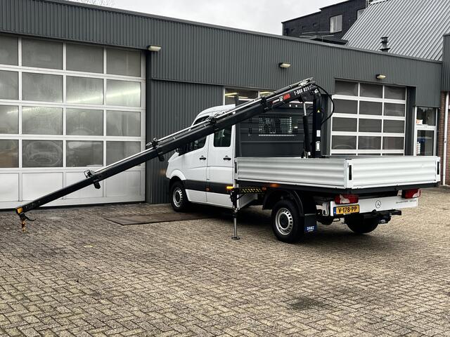 Mercedes-Benz 311 CDI Sprinter 2.2 366 DC Hiab 029T Laadkraan Trekhaak 2000 kg Airco Cruise controle 7-Persoons Open laadbak Pick-up Euro 6 Bakwagen P-up Tachograaf 1e eigenaar