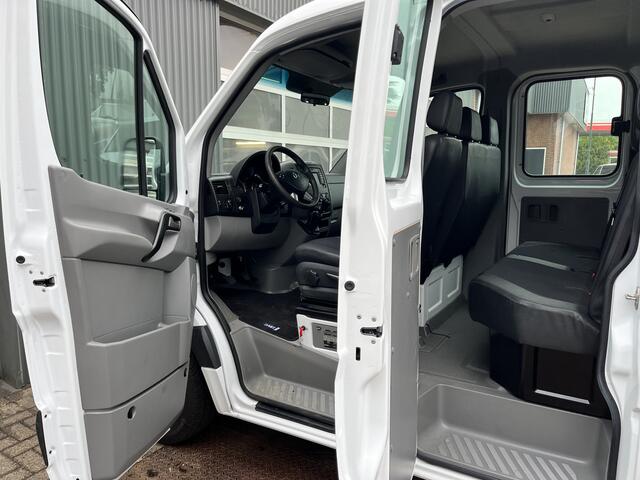 Mercedes-Benz 311 CDI Sprinter 2.2 366 DC Hiab 029T Laadkraan Trekhaak 2000 kg Airco Cruise controle 7-Persoons Open laadbak Pick-up Euro 6 Bakwagen P-up Tachograaf 1e eigenaar