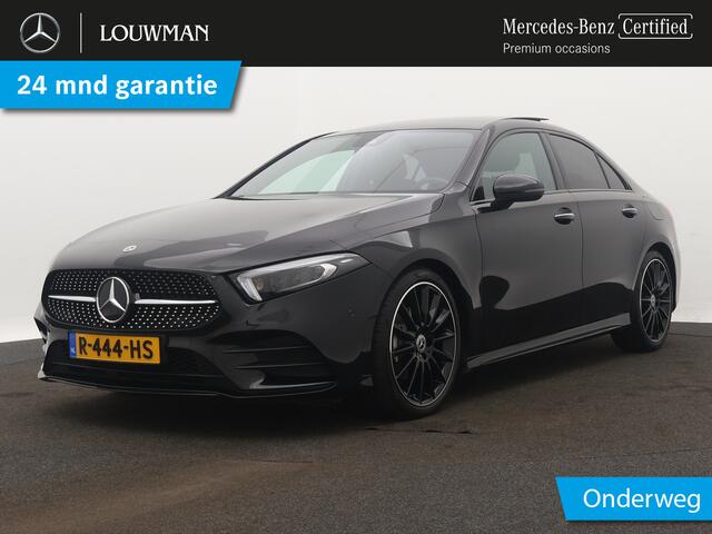 Mercedes-Benz A-KLASSE 180 Business Solution AMG | AMG-Styling | Panoramadak | Multibeam LED | NIghtpakket | 18 inch Multispaaks velgen | Sfeerverlichting | Navigatie | Smartphone-integratie | Inclusief 24 maanden MB Certified garantie voor Europa.