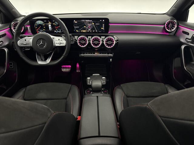 Mercedes-Benz A-KLASSE 180 AMG Pano Sfeerverl. Burmester Camera Virtual LED Memory Clima Cruise Navi PDC 18''LMV