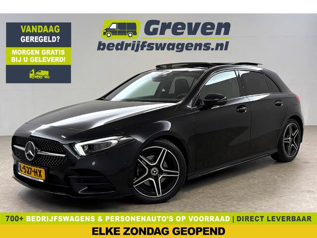Mercedes-Benz A-KLASSE 180 Business Solution AMG Pano Sfeerverl. Virtual LED Clima Cruise Carplay Navi PDC 18"LMV