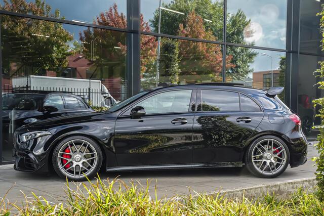 Mercedes-Benz A-KLASSE 45S AMG 485pk 4MATIC+ Edition 1 |dealer onderhouden|Brabus verlagingsset|3" Milltek downpipe|schaalstoelen|panoramadak|Burmester|Aero pakket|memory|K&N luchtfilter|