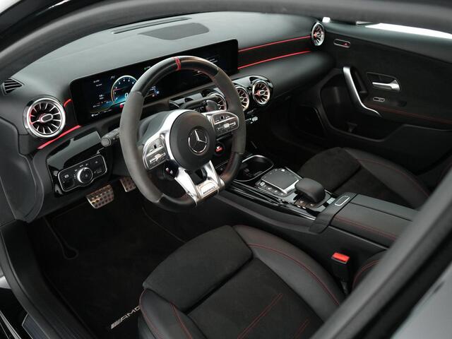 Mercedes-Benz A-KLASSE 45S AMG 420pk 4MATIC+ Premium Plus |Aero pakket|panoramadak|Burmester|memory|Apple Carplay|stoelverwarming|ambient light|draadloos laden|achteruitrijcamera|