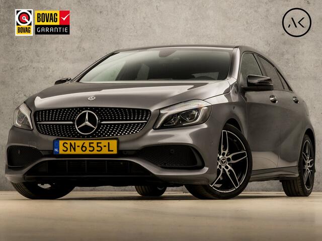 Mercedes-Benz A-KLASSE 160 AMG Sport Automaat (GROOT NAVI, LEDER, GETINT GLAS, DIAMOND GRILL, SPORTSTOELEN, LED KOPLAMPEN, CRUISE, NIEUWE APK, NIEUWSTAAT)