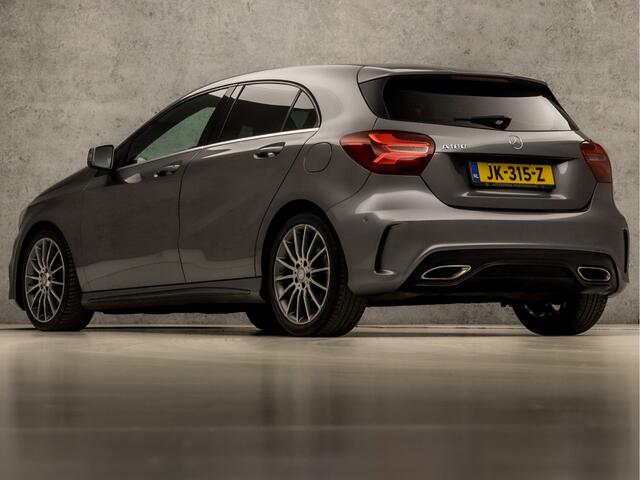 Mercedes-Benz A-KLASSE 180 AMG Sport Automaat (GROOT NAVI, LEDER/ALCANTARA, DIAMOND GRILL, STOELVERWARMING, SPORTSTOELEN, PARKEERSENSOREN, NIEUWE APK, NIEUWSTAAT)