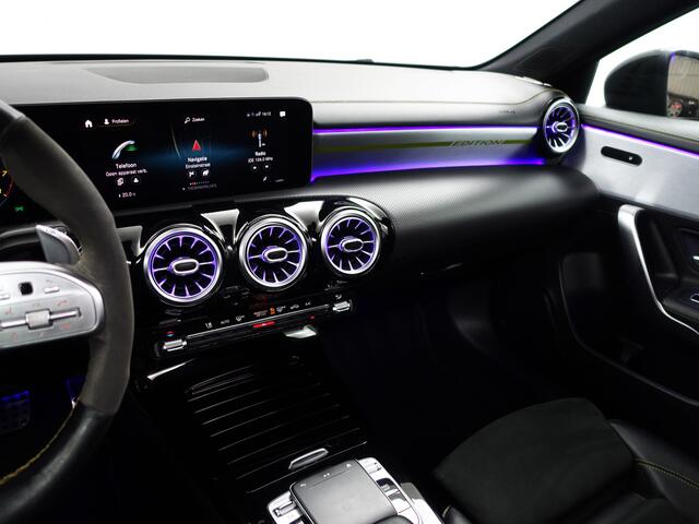 Mercedes-Benz A-KLASSE 250 AMG Premium Plus Aut- Sport uitlaat, Panoramadak, Sfeerverlichting, Aero Package, Yellow Art