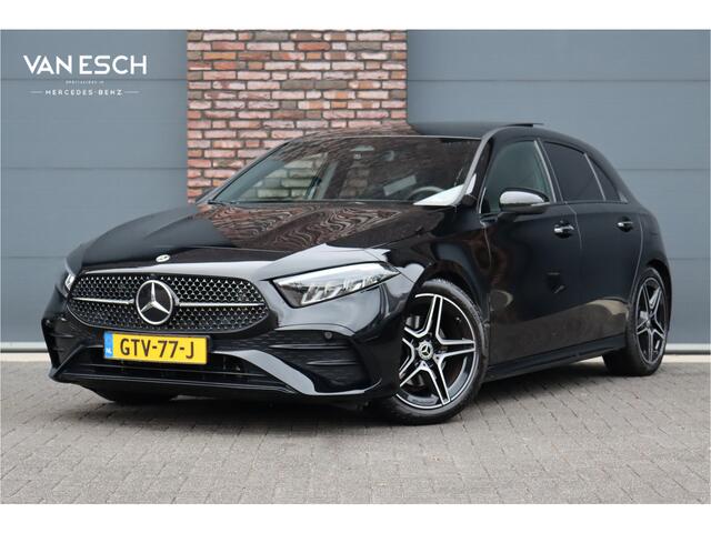 Mercedes-Benz A-KLASSE 180 AMG Line Aut7 | Facelift | Panoramadak | Verwarmd Stuurwiel | Trekhaak | Camera | Keyless Go | Widescreen | Sfeerverlichting | Stoelverwarming | High Perf. LED |