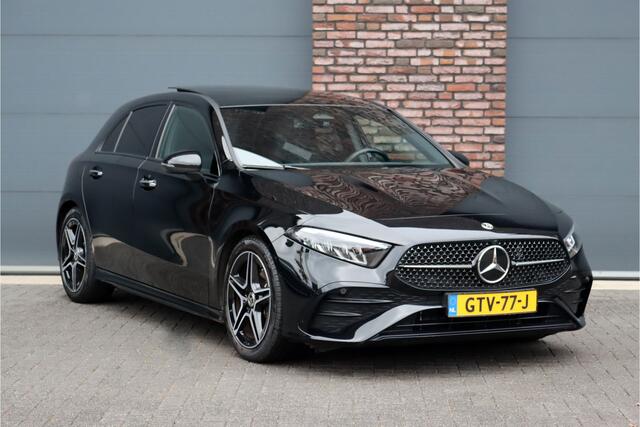 Mercedes-Benz A-KLASSE 180 AMG Line Aut7 | Facelift | Panoramadak | Verwarmd Stuurwiel | Trekhaak | Camera | Keyless Go | Widescreen | Sfeerverlichting | Stoelverwarming | High Perf. LED |