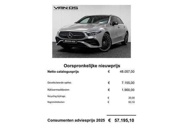 Mercedes-Benz A-KLASSE 250 e AMG Line | Night | Alpine Grijs | Keyless-Go | Trekhaak |