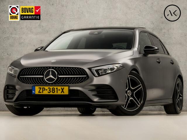 Mercedes-Benz A-KLASSE 180 AMG Night Upgrade Automaat (SCHUIFDAK, MAT GRIJS, GROOT NAVI, CAMERA, LEDER/ALCANTARA, SPORTSTOELEN, STOELVERWARMING, GETINT GLAS, NIEUWSTAAT)