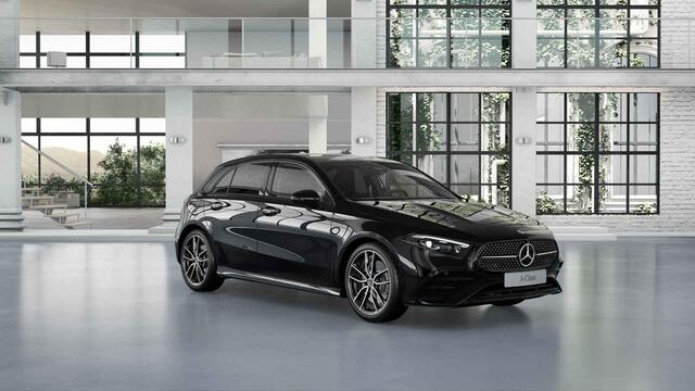 Mercedes-Benz A-KLASSE 250 e Business Solution AMG | AMG Plus Pakket | Night Pakket | Winter Pakket | Panoramadak | Advanced Sound System | 360° Camera | Head-up Display | Dodehoekassistent | MULTIBEAM LED Koplampen | Elektrisch Verstelbare Stoelen + Memory | Stoelverwarming | 