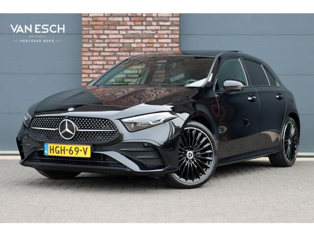 Mercedes-Benz A-KLASSE 250 e AMG Line | Facelift | Panoramadak | Memory | HUD | Surround Camera | Advanced Sound System | Keyless Go | Leder | Verwarmd Stuurwiel | Nightpakket | Augemented Reality |