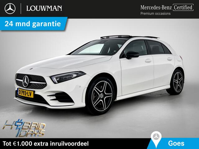 Mercedes-Benz A-KLASSE 250 e AMG Plug-In Hybride | Trekhaak | Panoramadak | Sfeerverlichting | Inclusief 24 maanden MB Certified garantie voor Europa.