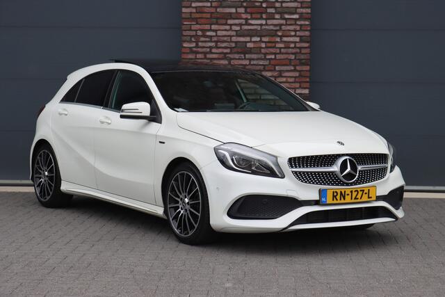 Mercedes-Benz A-KLASSE 180 AMG Line White Art Edition | Panoramadak | Camera | Trekhaak | Apple Carplay | Leder | High Perf. LED | Keyless Start | Regensensor |