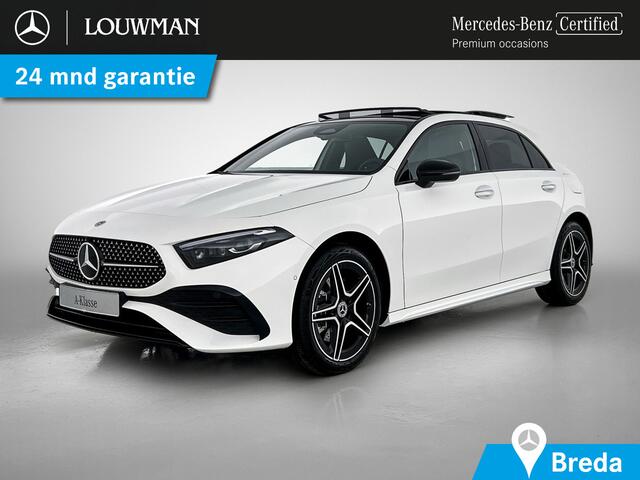Mercedes-Benz A-KLASSE 250 e Business Solution AMG | Nightpakket | Panoramaschuifdak | Multibeam LED | Stoelverwarming voor | Smartphone Integratie | Sfeerverlichting |