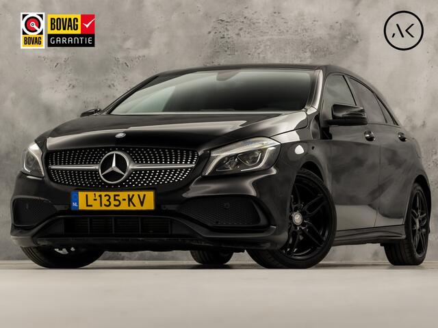 Mercedes-Benz A-KLASSE 180 AMG Night Edition Automaat (NAVIGATIE, LEDER/ALCANTARA, DIAMOND GRILL, STOELVERWARMING, GETINT GLAS, SPORTSTOELEN, CRUISE, LED KOPLAMPEN, NIEUWSTAAT)