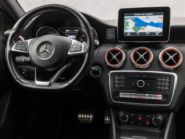 Mercedes-Benz A-KLASSE 180 AMG Night Edition Automaat (NAVIGATIE, LEDER/ALCANTARA, DIAMOND GRILL, STOELVERWARMING, GETINT GLAS, SPORTSTOELEN, CRUISE, LED KOPLAMPEN, NIEUWSTAAT)