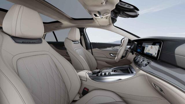 Mercedes-Benz AMG-GT 4-Door Coupe AMG 43 4MATIC+ Premium Plus | AMG Night | Glazen dak | Burmester | 5-zits | Softclose | Carbon inleg | Sportuitlaat | 21" lichtmetalen velgen |