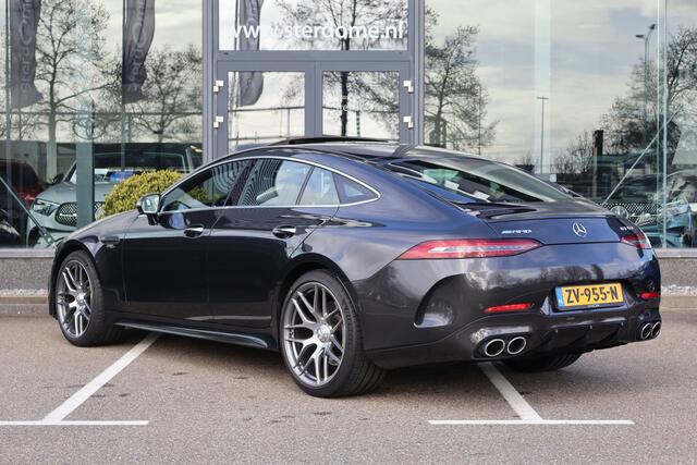Mercedes-Benz AMG-GT 4-Door Coupe AMG 53 4MATIC+ Premium Plus I Performance stoelen I Achteras besturing I Luchtvering I Schuifdak I 360 camera I Distronic I Burmester I Head-up I Carbon pakket I I Nederlandse auto I 4 zitter I 1e eigenaar I Bruin leder I BTW auto I