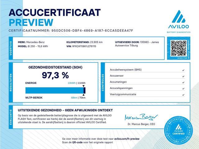 Mercedes-Benz B-KLASSE 250 e Premium PANORAMADAK | LEER | MATRIX-LED | WIDESCREEN | SFEER