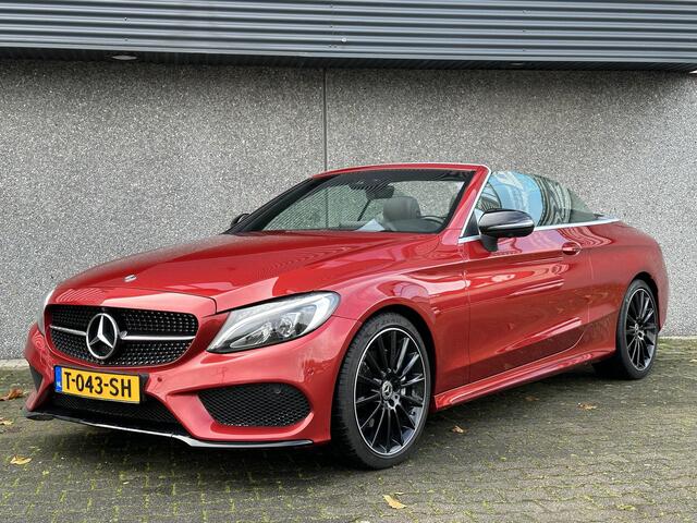 Mercedes-Benz C-KLASSE Cabrio 200 AMG Comand | 360 Gr Camera | LED | Night | Alcantara Stuur | Stoelverwarming | Designo Hyacintrood | PRACHTIG!!