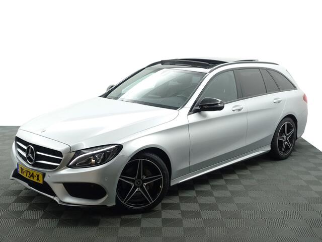 Mercedes-Benz C-KLASSE Estate 180 AMG Night Edition Aut- Panodak, Xenon Led, Sfeerverlichting, Burmester, Stoelverwarming, Keyless