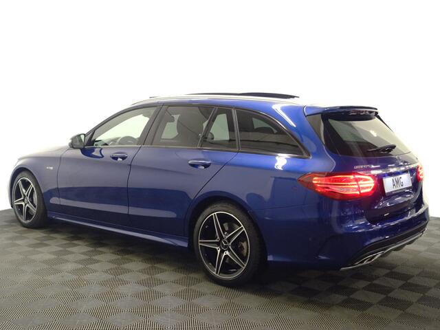 Mercedes-Benz C-KLASSE Estate 43 AMG 410pk Night Ed Aut- Panodak, Sport Uitlaat, Stand kachel, Camera, Ambient light