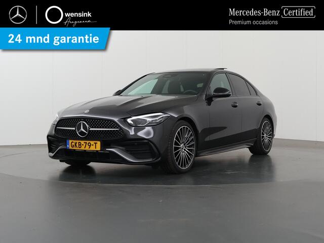 Mercedes-Benz C-KLASSE 180 AMG Line Night pakket | 19 inch multispaaks | Panoramadak | High Performance Lights |